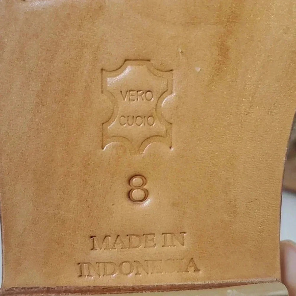 Sara Stewart Brown Daisy Sandals Size 8 - Picture 7 of 7